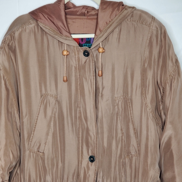 BB Dakota Moda SILK Jacket Lined Retro Hooded Anorak Utility Coat Size XL - Picture 5 of 14